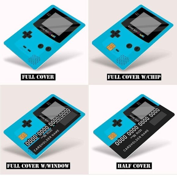 NWT New Four (4) Piece Game Boy Color Vinyl Card Skin Sticker Waterproof Protect - Picture 3 of 10